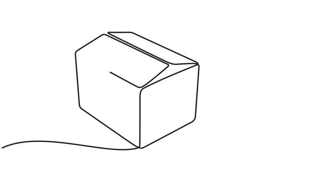 animated videos, art video, background, blank, box, business, cardboard, cargo, carton, closed, container, continuous line, crate, creative videos, deliver, delivery, design, distribution, doodle, dra