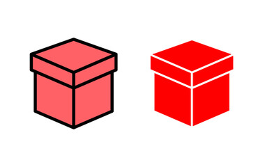 Box icon set illustration. box sign and symbol, parcel, package