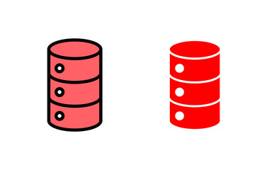 Database icon set illustration. database sign and symbol