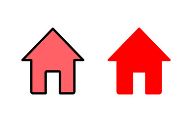 Home icon set illustration. House sign and symbol