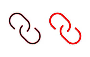 Obraz premium Link icon set illustration. Hyperlink chain sign and symbol