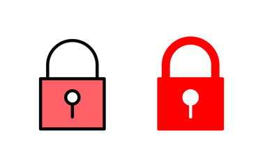 Lock icon set illustration. Padlock sign and symbol. Encryption icon. Security symbol