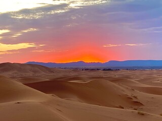 Naklejka premium sunset in the desert