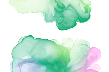 Abstract green watercolor background, shape, design element. Colorful hand painted texture. abstract splash background