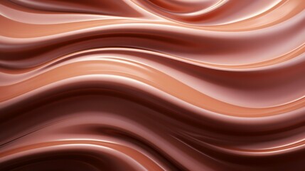 Smooth Chocolate Waves Texture. Generative ai