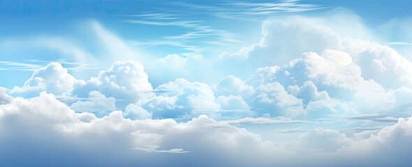 Ethereal Skies - Mesmerizing Cloudscape Background, Atmospheric Clouds, Nature Art. Generative AI