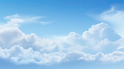 Fototapeta premium Ethereal Skies - Mesmerizing Cloudscape Background, Atmospheric Clouds, Nature Art. Generative AI