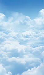Naklejka na ściany i meble Ethereal Skies - Mesmerizing Cloudscape Background, Atmospheric Clouds, Nature Art. Generative AI
