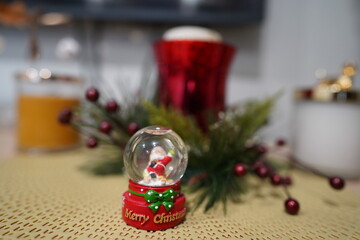 Christmas decoration on the table