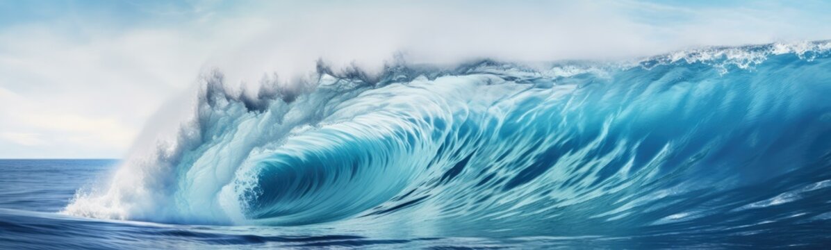 Majestic Ocean Wave Crashing with Power and Beauty