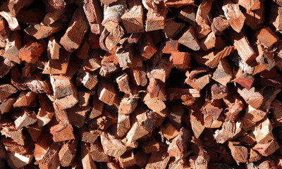 Big stack of cut firewood