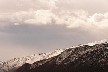 clouds over the mountains