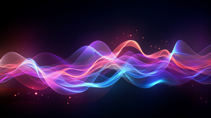 beautiful abstract wave technology background. generative ai