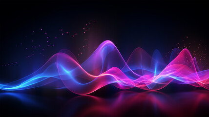 beautiful abstract wave technology background. generative ai
