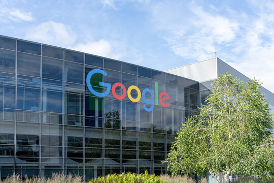 Googleplex in Silicon Valley, Mountain View, California, USA - June 12, 2023. The Googleplex is the corporate headquarters complex of Google and its parent company, Alphabet Inc.