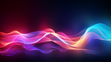 beautiful abstract wave technology background. generative ai