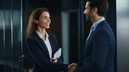 business people shaking hands