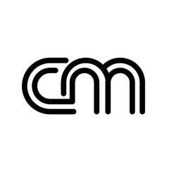 CM Monogram Letter logo icon design - obrazy, fototapety, plakaty