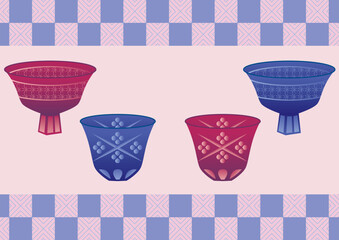 traditional japanese illustrations｜切子