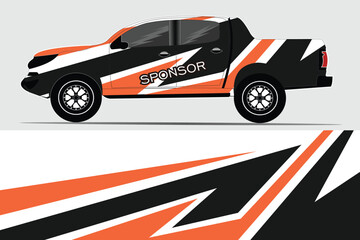 Race car wrap design vector for vehicle truck vinyl stickers and automotive sticker livery