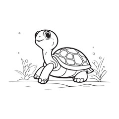 coloring book for children, types of animals in EPS vector format.