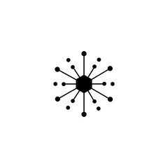 Dandelion flower plant icon vector design logo