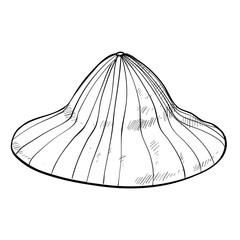 hat vintage hand drawn illustration