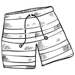 pants beach handdrawn illustration 