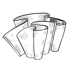 lighthouse tower hand drawn illustration