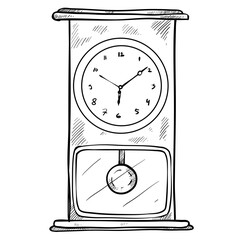 clock hand drawn illustration