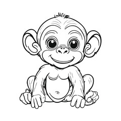 coloring book for children, types of animals in EPS vector format.