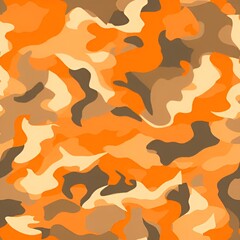 orange camouflage pattern | generative AI