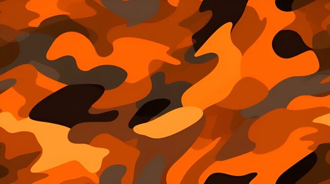 orange camouflage pattern | generative AI