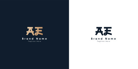AE Chinese design letters logo
