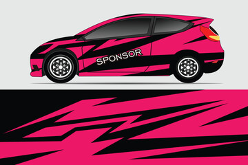 Vector illustration of sticker wrap for sports cars, trucks and other things