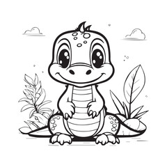 coloring book for children, types of animals in EPS vector format.
