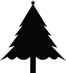 Xmas Christmas Tree Vector Silhouettes. Christmas Tree Vector SVG, PG, JPG, DXF, EPS Istant Download
