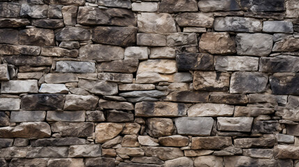 Obraz premium stone wall background; various sized chiseled stones