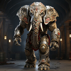 Fototapeta premium 3d super hero elephant 