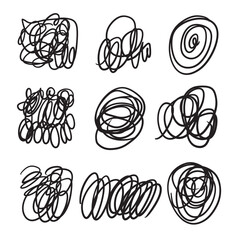 set of black and white elements