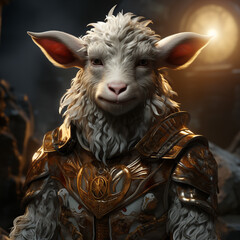 3d super hero goat 