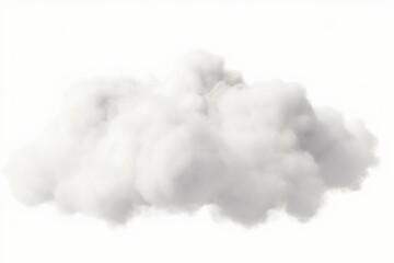 Isolate white cloudscape fluffy 3d render, Generative AI 