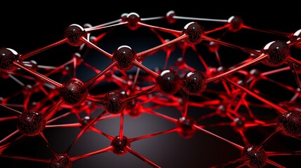 A dynamic and visually stunning illustration of a complex carbon-based molecule's geometric structure.