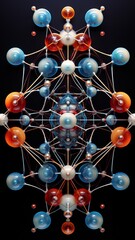 A dynamic illustration reveals the symmetrical arrangement of atoms forming a unique molecular configuration.