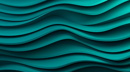 Obraz na płótnie Canvas 青緑色のモダンなアブストラクトの波模様