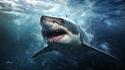 Shark Concept Illustration - obrazy, fototapety, plakaty