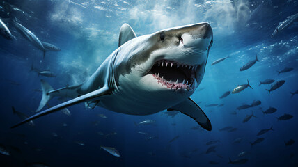 Fototapeta premium Shark Concept Illustration