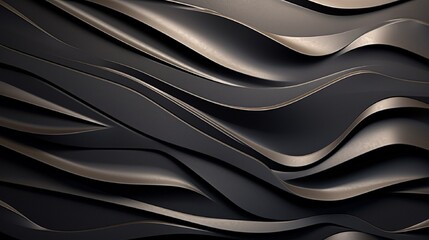 A futuristic, metallic-themed 3D wall pattern incorporating intricate shapes and reflective surfaces.