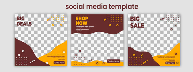 Brown Business Social Media Template. Suitable for post template and ads