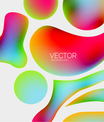 Vector abstract glowing shapes background